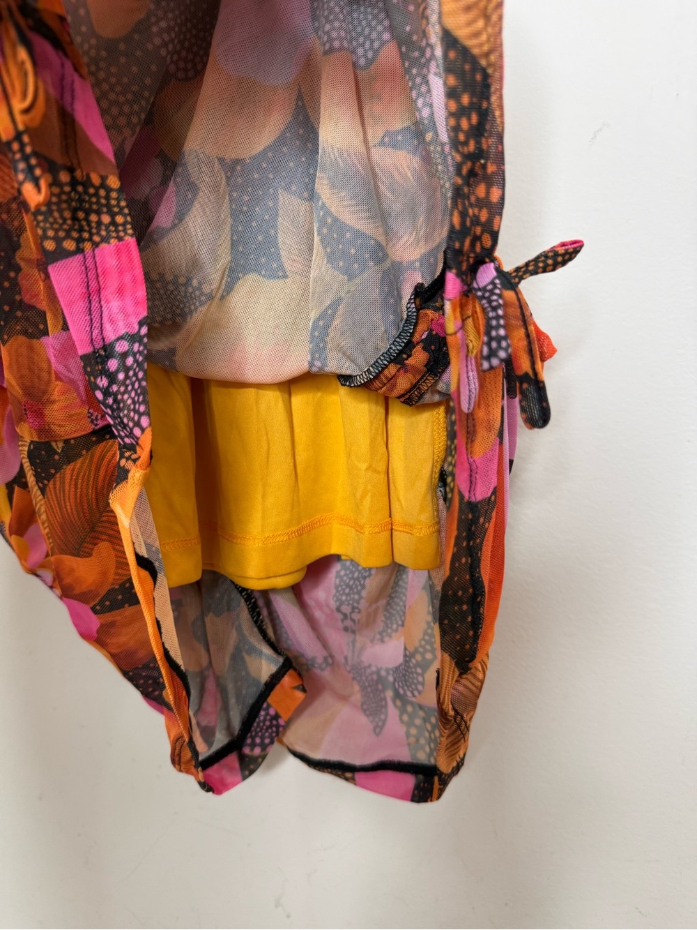 Farm Rio x Anthropologie Long Sleeve Ruched Midi Dress Size S Floral Print NWT - Picture 7 of 15